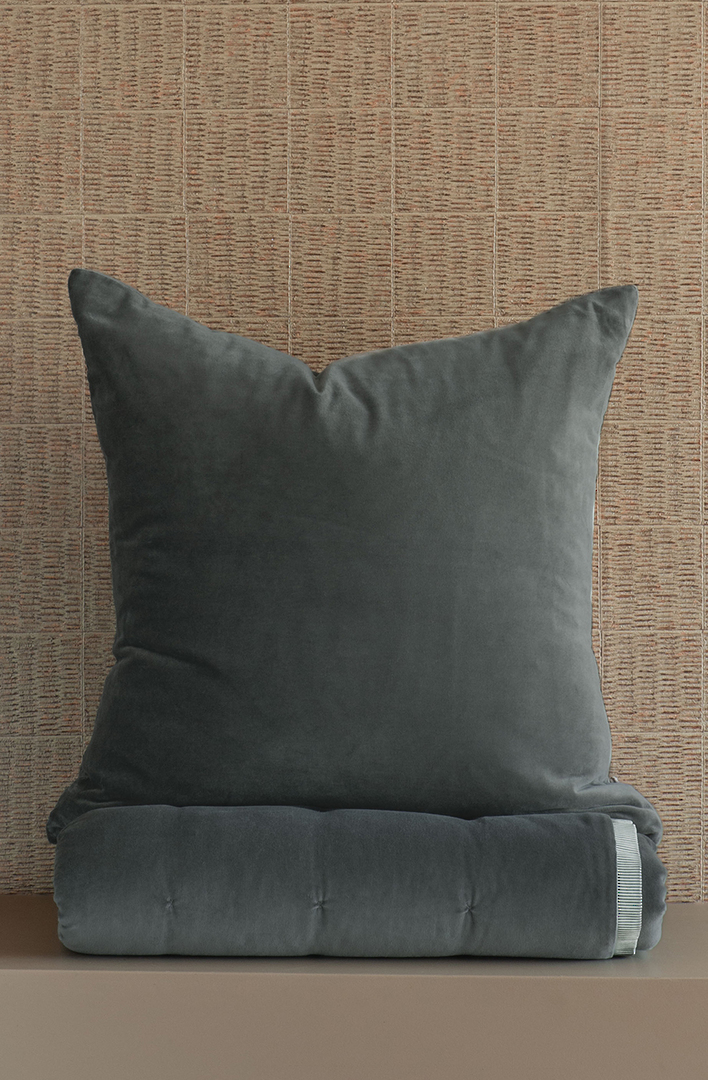 Bianca Lorenne Riga Charcoal Comforter | Luxury Velvet Comforter NZ image 2